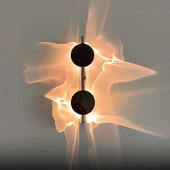 Modern Geometric Disc Wall Sconce with Integrated LED Lighting Effects