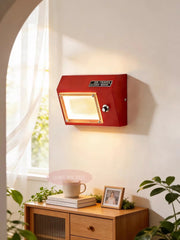 Retro Radio Shape Wall Sconce, Metal Geometric Fixture