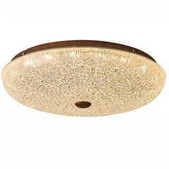 Ceiling light fixture with crystal design on a white background