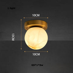 Gold Marble Bubble Cluster Pendant Light Fixture with Suspended Globes