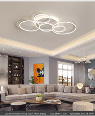 Modern Gold Interlocking Rings Flush Mount Ceiling Light Fixture