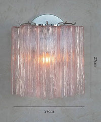 Tiered Frosted Glass Tube Chandelier Semi-Flush Mount Light