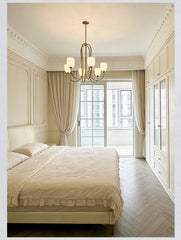 Gold Curved Arm Frosted Glass Pendant Chandelier Light Fixture