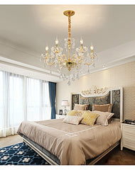 Gold Crystal Multi-Arm Chandelier