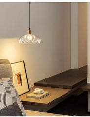 Gold Floral Glass Semi-Flush Mount Ceiling Light