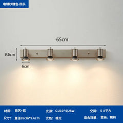 Sleek Silver Modern Wall Sconce with 4 Adjustable Spot Heads