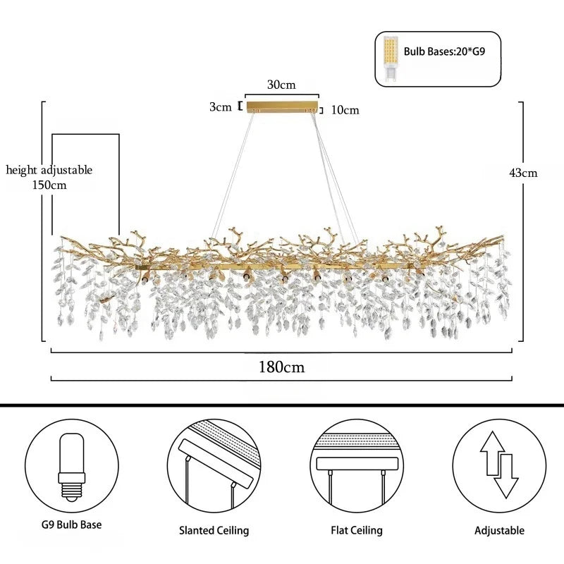 Measurement chart of a ceiling light fixture with dimensions and bulb base information.