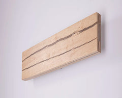 Wooden board with a natural finish on a white background