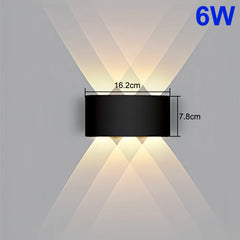 Geometric Up Down LED Wall Sconce Modern Outdoor Light Fixture