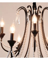 Black Candelabra Crystal Multi-Arm Chandelier