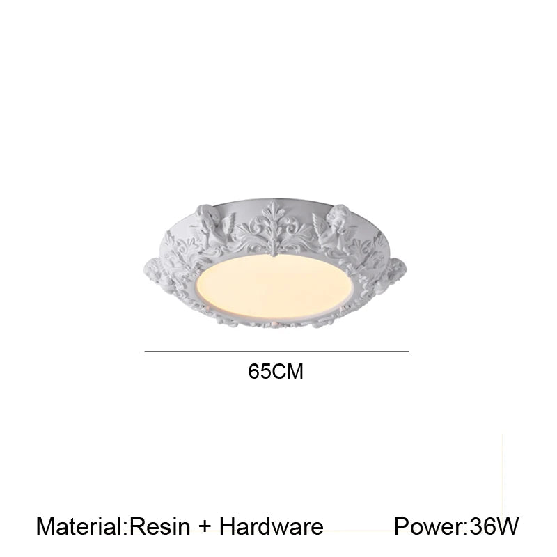 Ceiling light fixture with decorative design on a white background