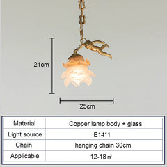 Copper Flower Angel Chandelier