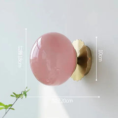 Gold Globe Cluster Pendant Light with Pink Glass Shades
