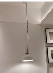 Matte Black Dome Pendant Light with Contrasting Cord