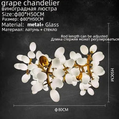 Gold Metal Frame Cluster Pendant Light with Frosted Glass Shades