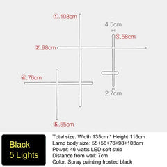 Modern Linear Geometric LED Wall Sconce for Contemporary Spaces