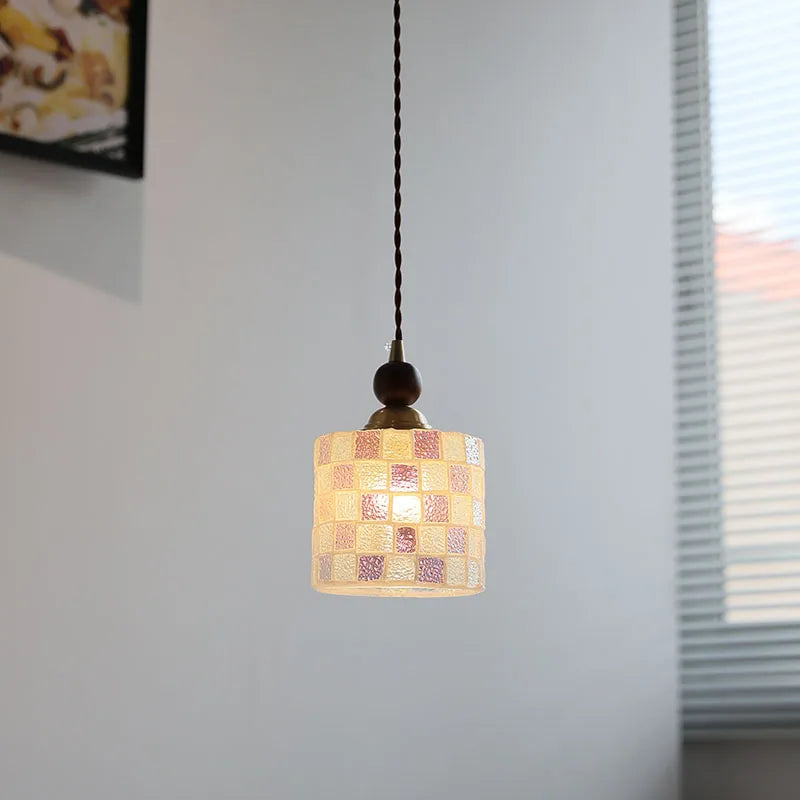 “Adjustable kitchen or bar pendant light, mosaic glass, Liglite”