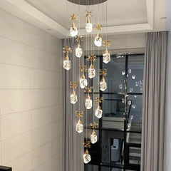 “Adjustable multi-drop pendant chandelier for entryway”