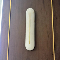 Alabaster marble wall sconce with copper body for modern living room wall lighting