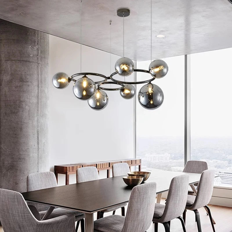 “Amber G9 dimmable pendant lamp for dining and villa”