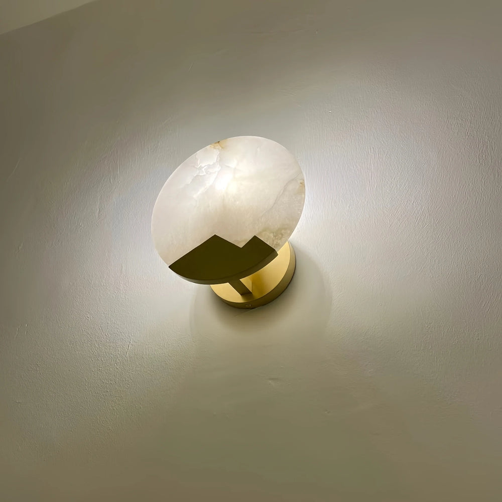 Modern round wall lamp with touch on off switch for bedroom bedside ambience