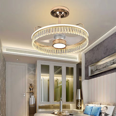 “Luxury black gold crystal fan chandelier for living rooms”