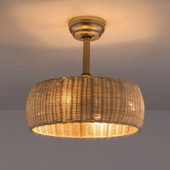 “Boho rattan ceiling fan light for bedroom or living room”