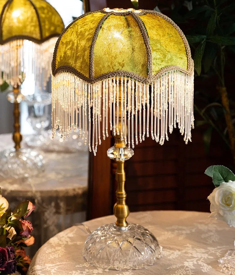 “Classical fringe bedside lamp for bedrooms, foyers, and princess rooms”