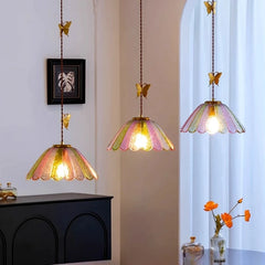 “Colorful ice cracking glass ceiling lamp for villa, restaurant, or home”