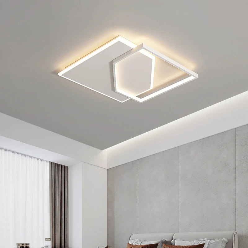 Modern indoor LED ceiling light providing clean ambient illumination