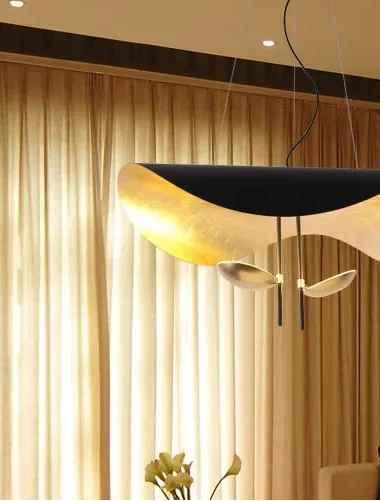 “Liglite black gold UFO pendant lamp for contemporary spaces”