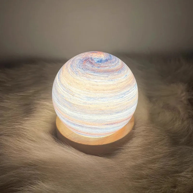 “Creative galaxy glass table lamp for bedroom and study”