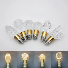 Decorative crystal-style LED bulb with 2700K to 6500K color temperature range