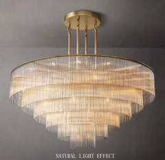 Dimmable chandelier fixture with E14 LED bulbs included