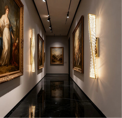 Modern bedside crystal wall light with slim vertical silhouette for ambient decor