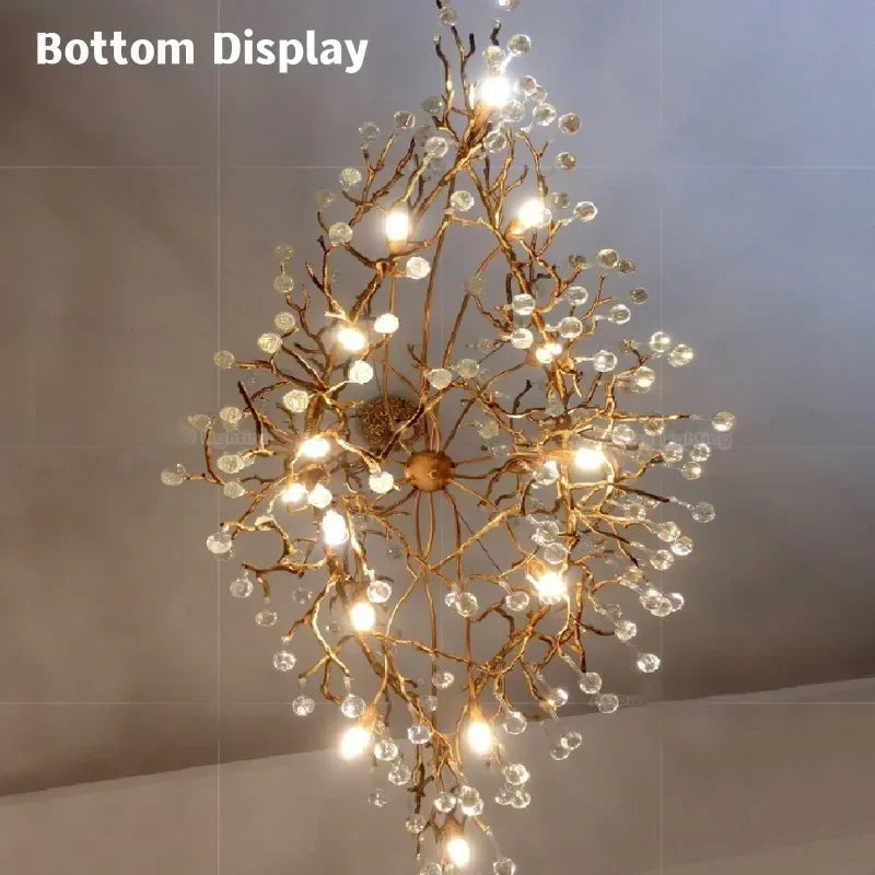 Semi flush chandelier with up and down light direction for layered ambience