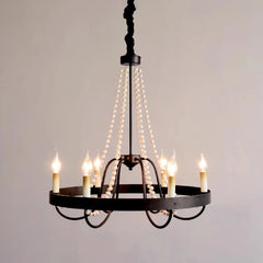 “Flush mount contemporary chandelier, candle-style, E27 LED for living, hall, or dining”