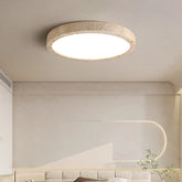 “Ellipse travertine ceiling light, yellow stone, LED, Nordic modern, 5-year warranty”