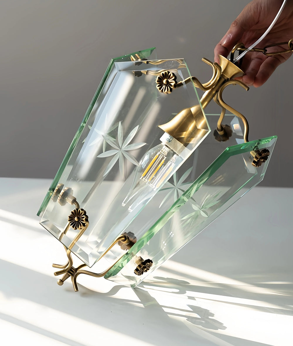 Polished copper cord pendant lamp with E14 base and included LED bulb for bedroom lighting