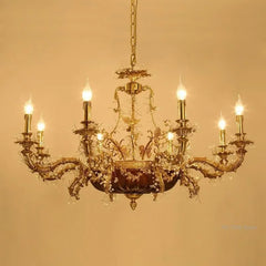 “French copper country chandelier for luxury villas”
