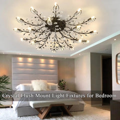 “Glass leaf chandelier for stylish living room interiors”