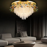 “Luxury gold branch ceiling chandelier with K9 crystals, Liglite”