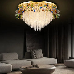 “Luxury gold branch ceiling chandelier with K9 crystals, Liglite”