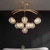 “Postmodern gold brass bubble chandelier for modern bedrooms and living rooms”