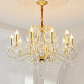 “Gold crystal chandelier for bedroom or dining”