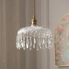 “Gold plated crystal pendant lamp for luxury home interiors”