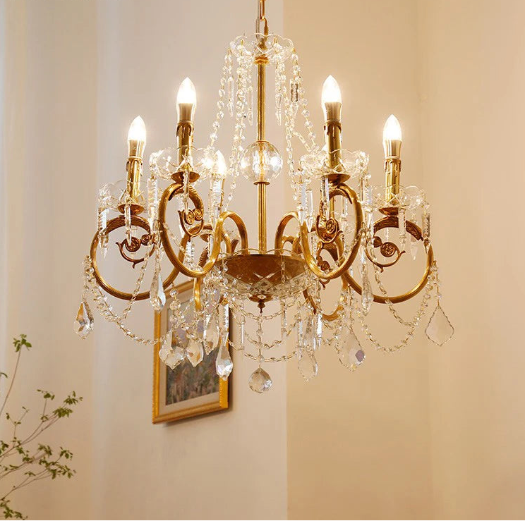 “Elegant copper suspension lamp for villa or foyer”