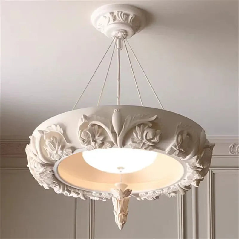 “Gypsum pendant light for upscale living rooms”