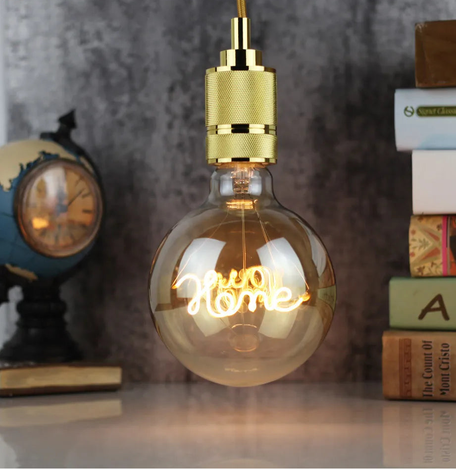 “Creative heart/letter filament LED Edison lamp bulb for décor lighting”