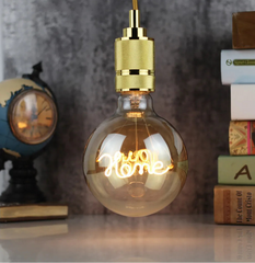 “Creative heart/letter filament LED Edison lamp bulb for décor lighting”